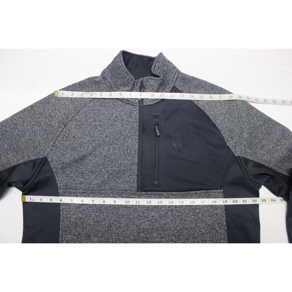 Spyder men's 1/2 zip front Gait knit fleece pullover jacket L - Picture 14 of 15